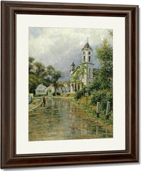 View Of Old Mystic, Connecticut By Louis Aston Knight Fine Art Print