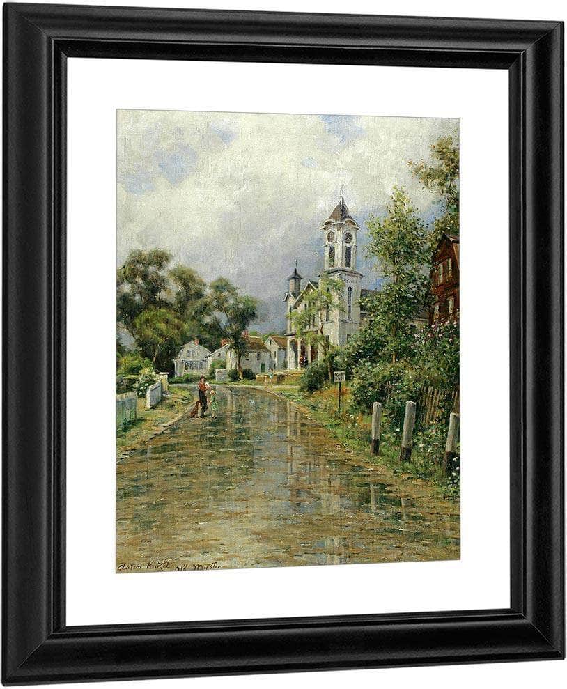 View Of Old Mystic, Connecticut By Louis Aston Knight Fine Art Print