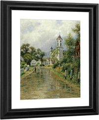 View Of Old Mystic, Connecticut By Louis Aston Knight Fine Art Print