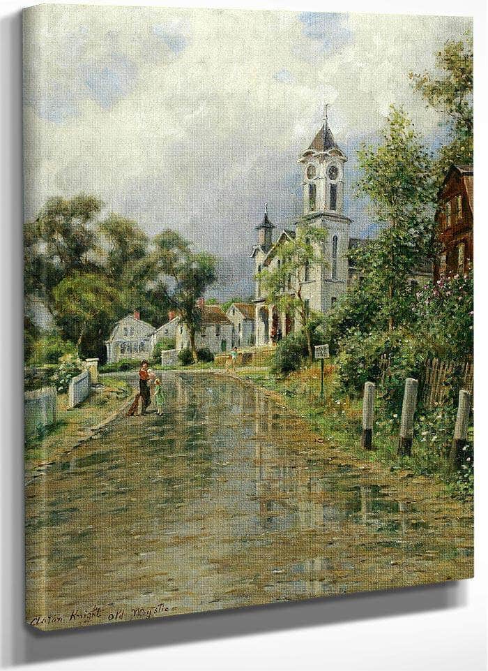 View Of Old Mystic, Connecticut By Louis Aston Knight Fine Art Print
