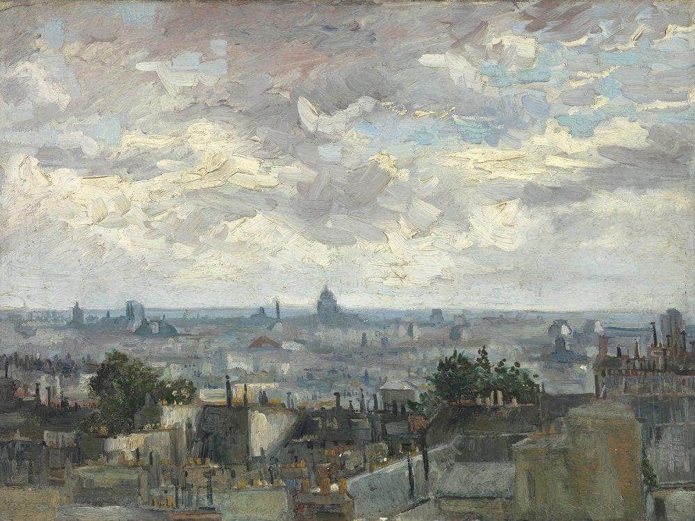 View Of Paris By Vincent Van Gogh Fine Art Print