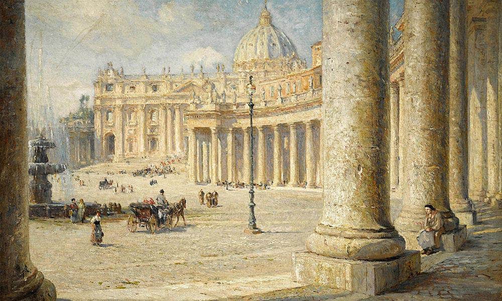 View Of St. Peter's, Rome By Colin Campbell Cooper Fine Art Print