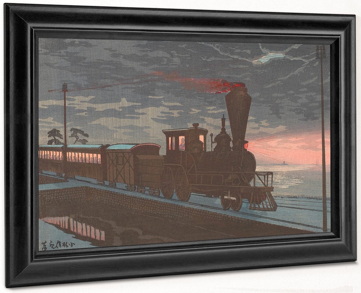 View Of Takanawa Ushimachi Under A Shrouded Moon 1879 By Kobayashi Kiyochika Fine Art Print