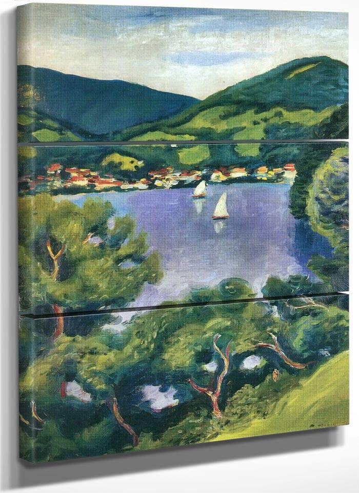 View Of Tegernsee By August Macke Fine Art Print