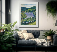 View Of Tegernsee By August Macke Fine Art Print