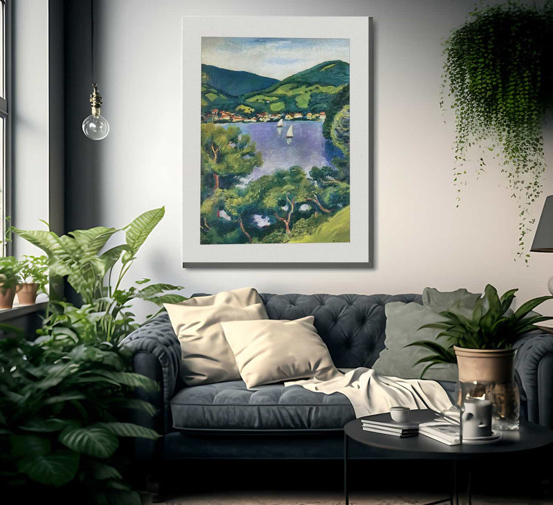 View Of Tegernsee By August Macke Fine Art Print