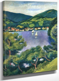 View Of Tegernsee By August Macke Fine Art Print