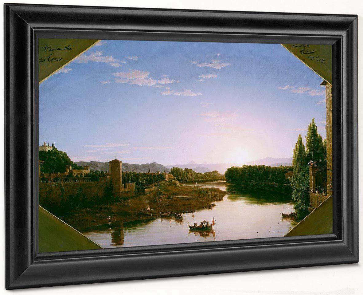 View Of The Arno Near Florence By Cole, Thomas Fine Art Print