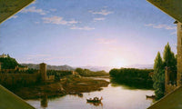 View Of The Arno Near Florence By Cole, Thomas Fine Art Print