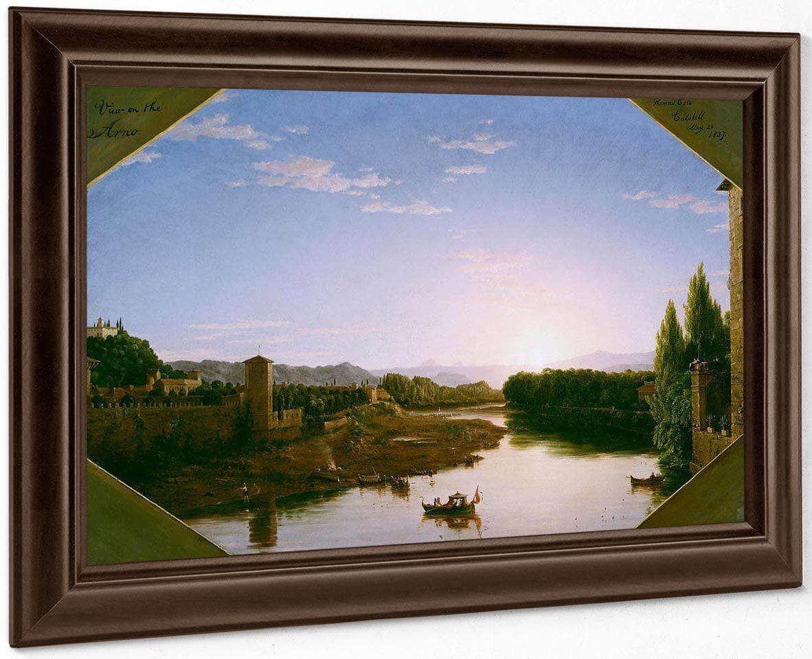 View Of The Arno Near Florence By Cole, Thomas Fine Art Print