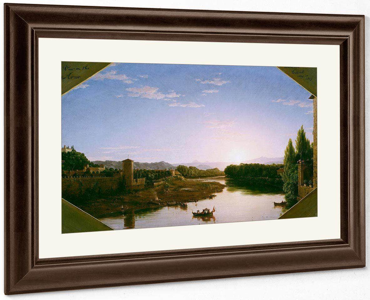 View Of The Arno Near Florence By Cole, Thomas Fine Art Print