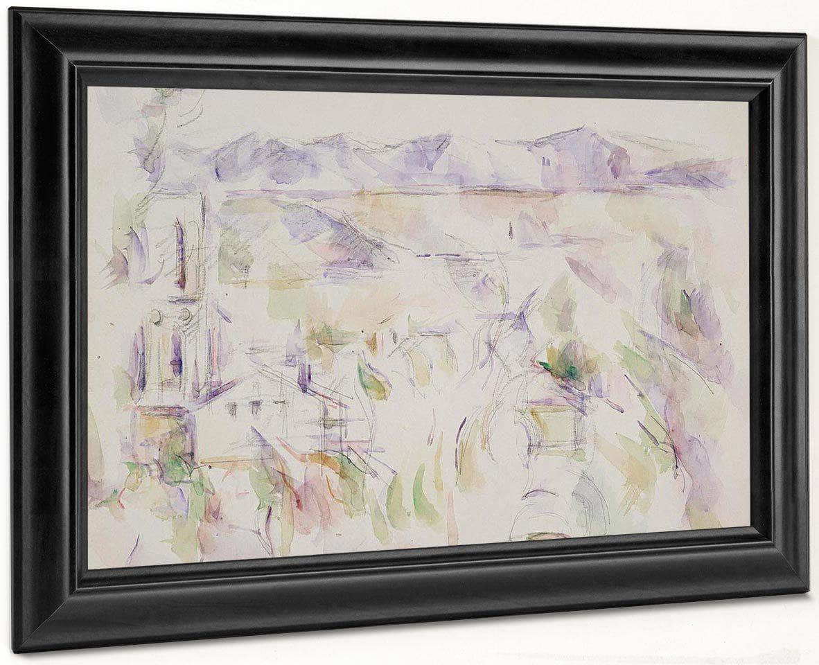 View Of The Cathedral Of Aix By Cezanne Paul Fine Art Print