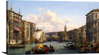 View Of The Grand Canal Rial To Bridge Venice Painting Friedrich Nerly Canvas Art Fine Art Print