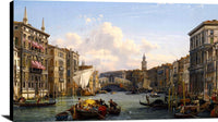 View Of The Grand Canal Rial To Bridge Venice Painting Friedrich Nerly Canvas Art Fine Art Print