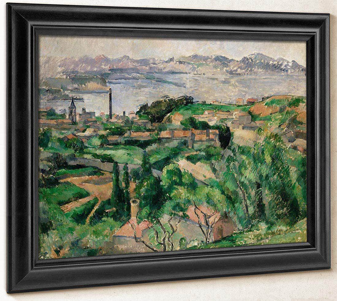 View Of The Gulf Of Marseilles And The Village Of Saint Henri By Cezanne Paul Fine Art Print