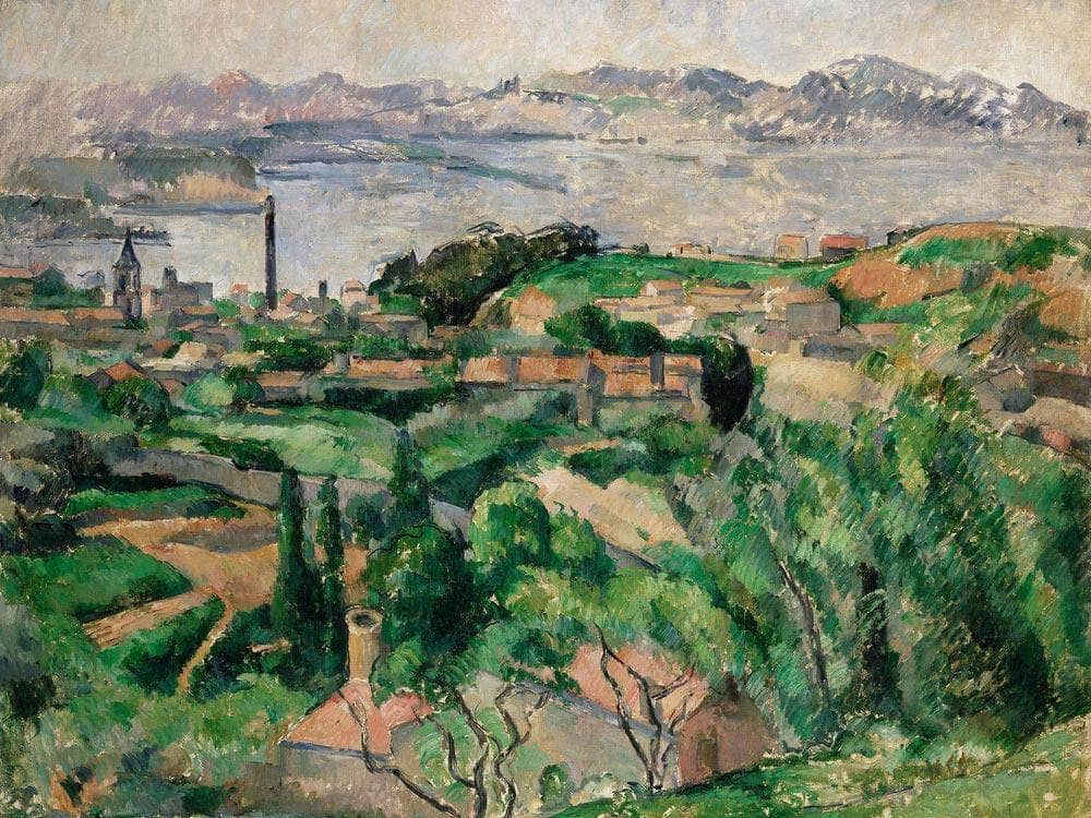 View Of The Gulf Of Marseilles And The Village Of Saint Henri By Cezanne Paul Fine Art Print