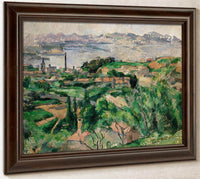 View Of The Gulf Of Marseilles And The Village Of Saint Henri By Cezanne Paul Fine Art Print