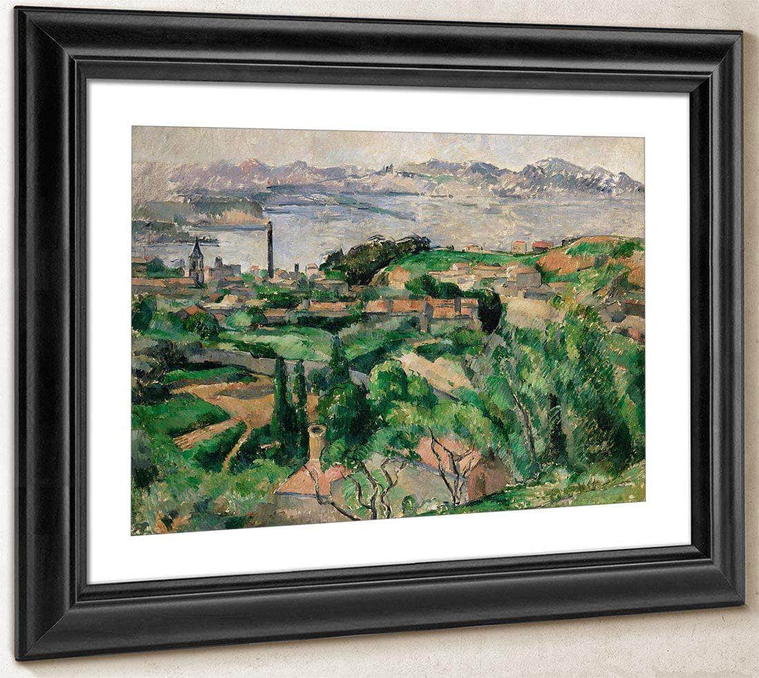 View Of The Gulf Of Marseilles And The Village Of Saint Henri By Cezanne Paul Fine Art Print
