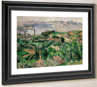 View Of The Gulf Of Marseilles And The Village Of Saint Henri By Cezanne Paul Fine Art Print