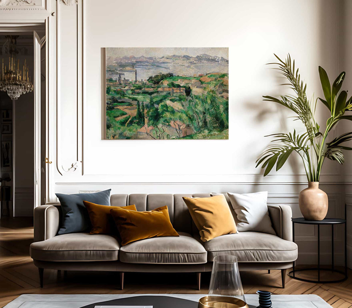View Of The Gulf Of Marseilles And The Village Of Saint Henri By Cezanne Paul Fine Art Print