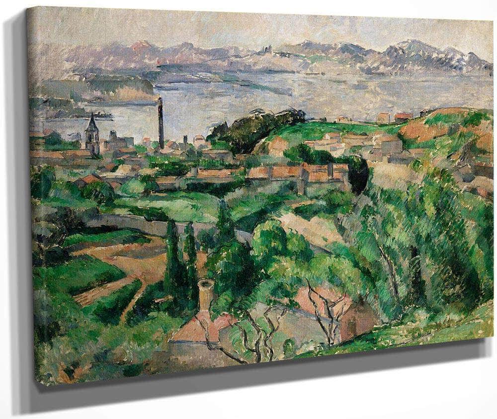 View Of The Gulf Of Marseilles And The Village Of Saint Henri By Cezanne Paul Fine Art Print