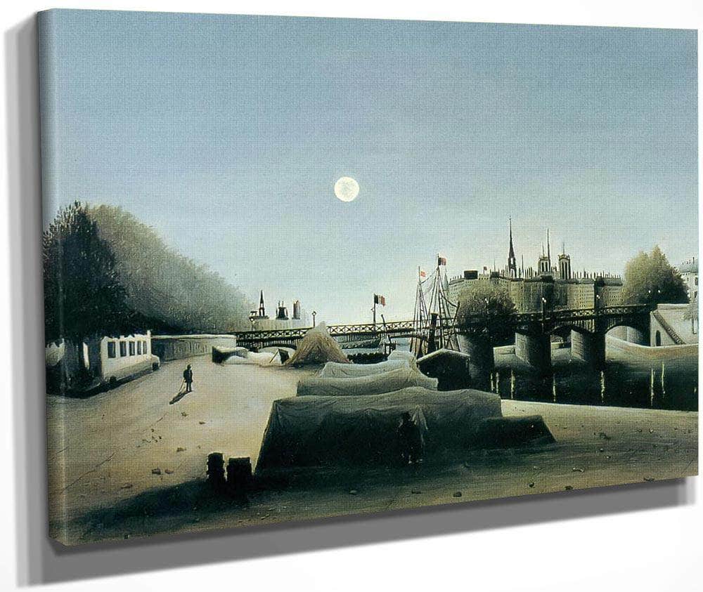 View Of The Ile Saint Louis Seen From Port Saint Nicolas 1888 By Henri Rousseau Fine Art Print