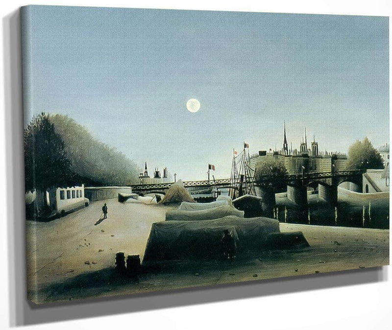 View Of The Ile Saint Louis Seen From Port Saint Nicolas 1888 By Henri Rousseau Fine Art Print