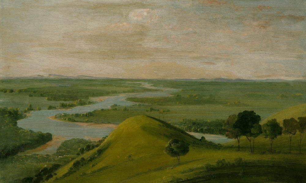 View Of The Junction Of The Red River And The False Washita, In Texas By George Catlin Fine Art Print