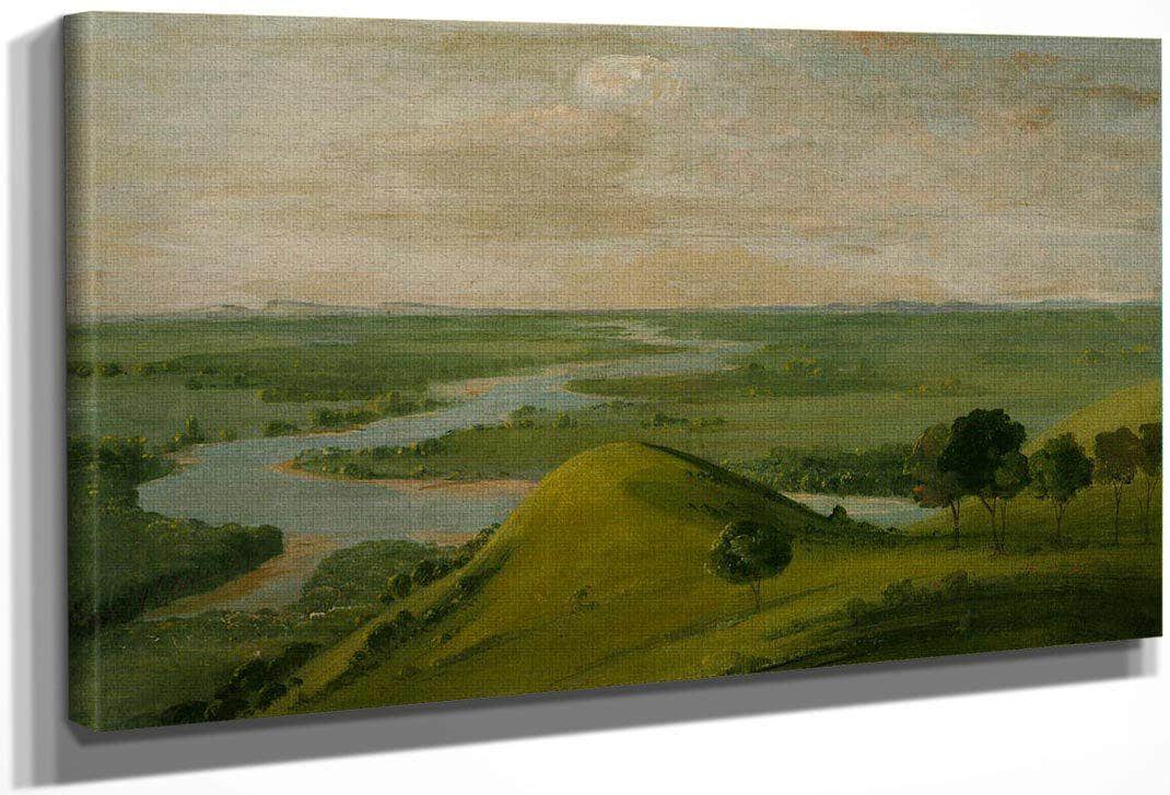 View Of The Junction Of The Red River And The False Washita, In Texas By George Catlin Fine Art Print