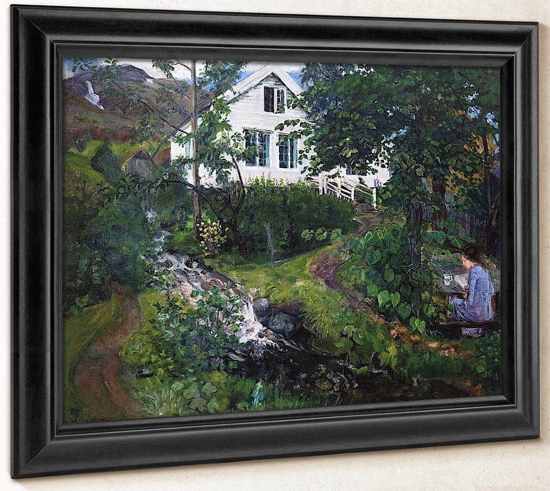 View Of The Parsonage By Nicolai Astrup Fine Art Print