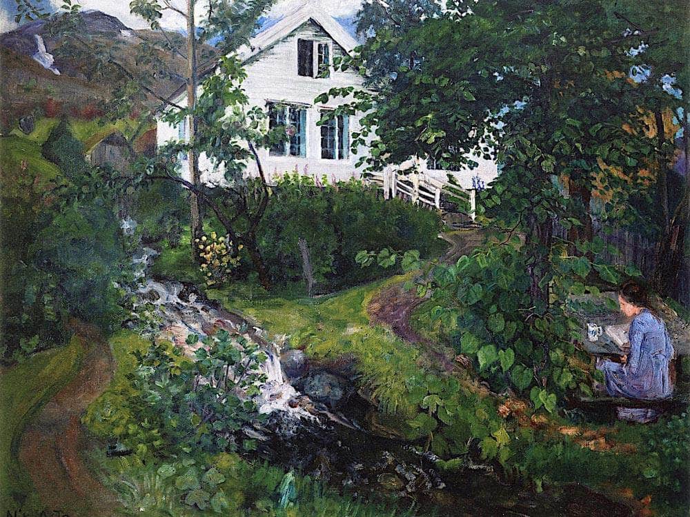 View Of The Parsonage By Nicolai Astrup Fine Art Print