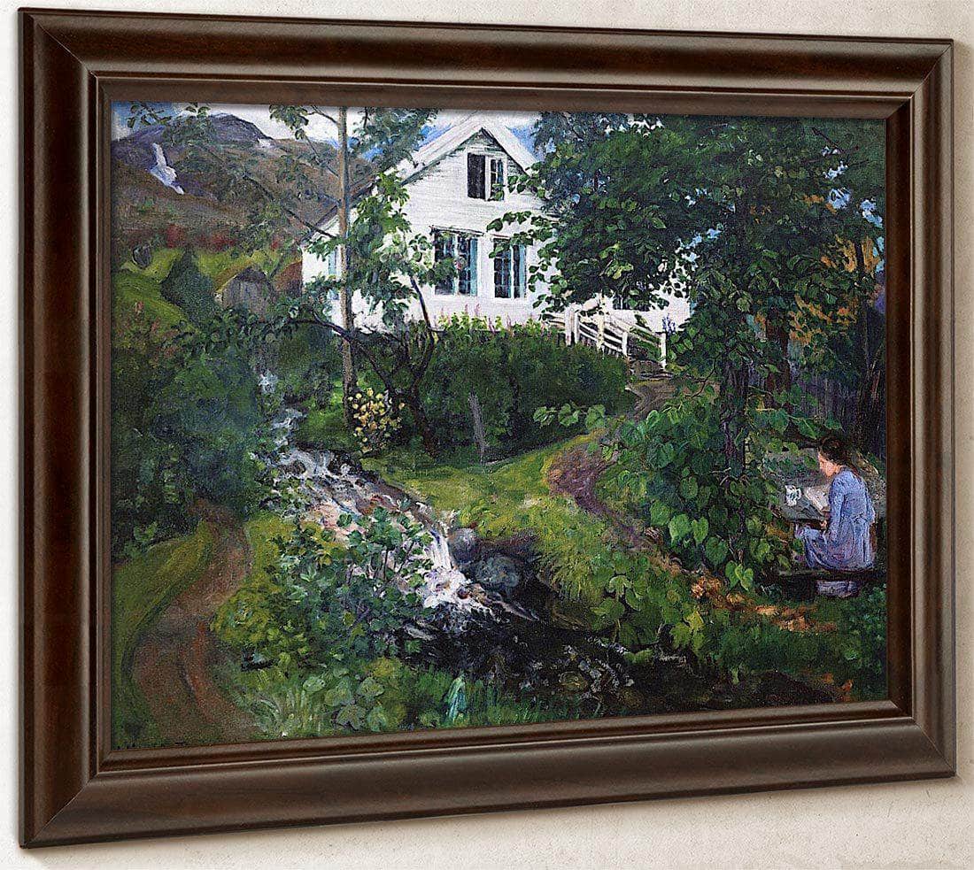 View Of The Parsonage By Nicolai Astrup Fine Art Print