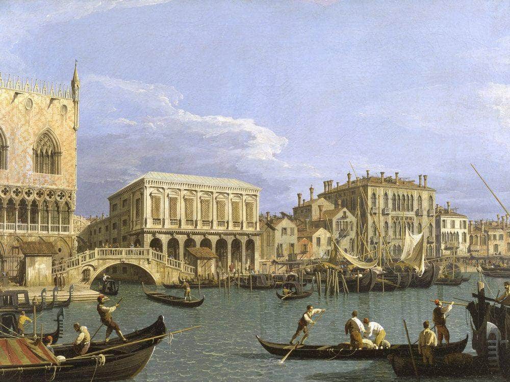 View Of The Riva Degli Schiavoni Venice By Canaletto Fine Art Print