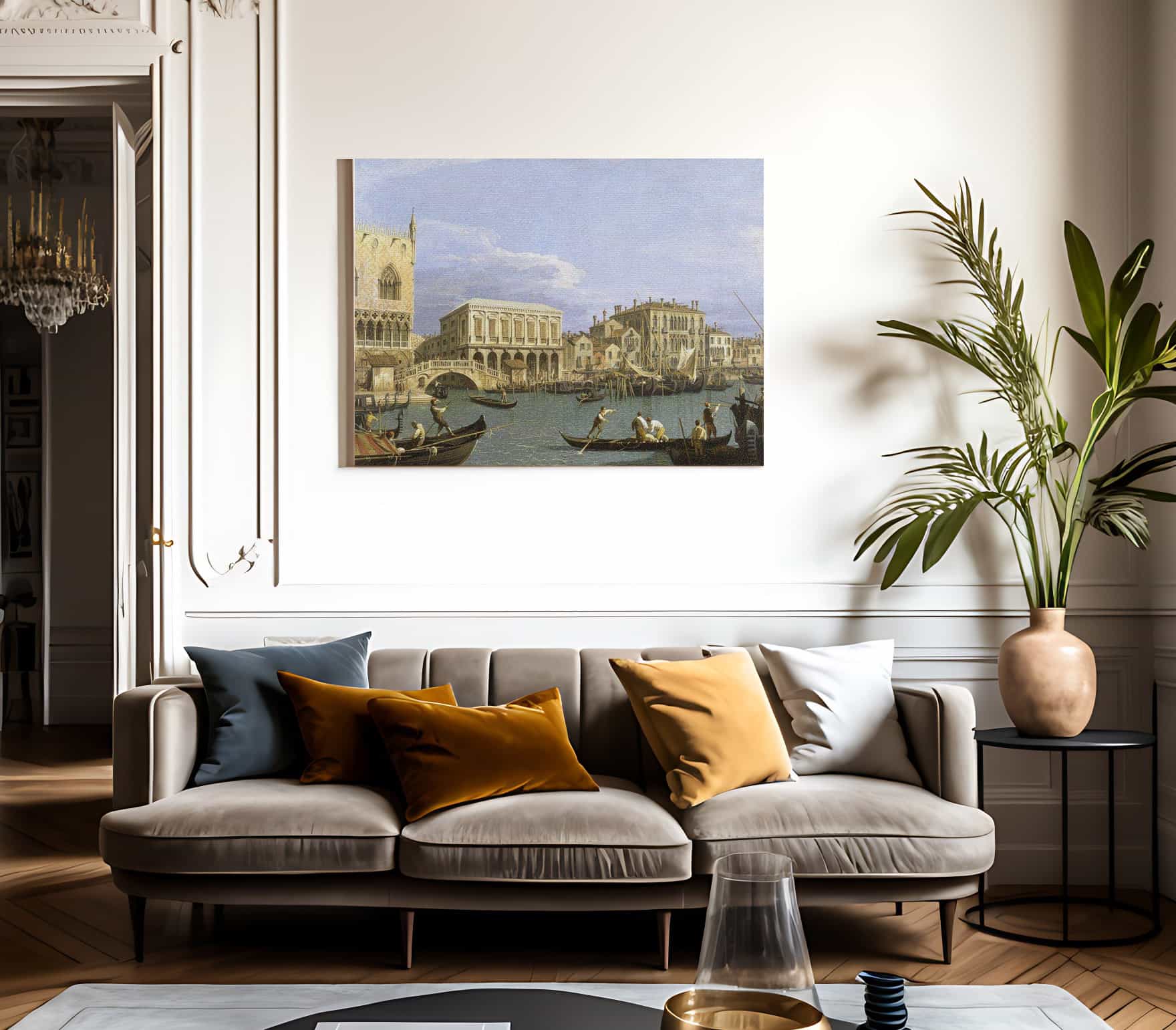 View Of The Riva Degli Schiavoni Venice By Canaletto Fine Art Print