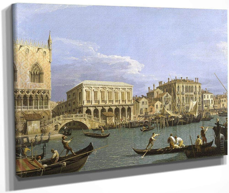 View Of The Riva Degli Schiavoni Venice By Canaletto Fine Art Print