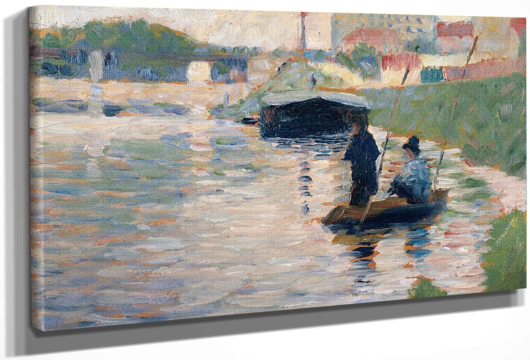 View Of The Seine By Georges Pierre Seurat Fine Art Print