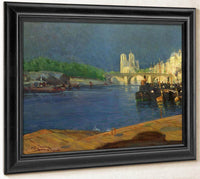 View Of The Seine Looking Toward Notre Dame By Henry Ossawa Tanner Fine Art Print