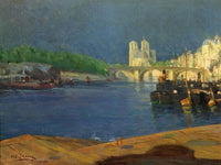 View Of The Seine Looking Toward Notre Dame By Henry Ossawa Tanner Fine Art Print