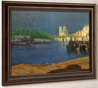 View Of The Seine Looking Toward Notre Dame By Henry Ossawa Tanner Fine Art Print
