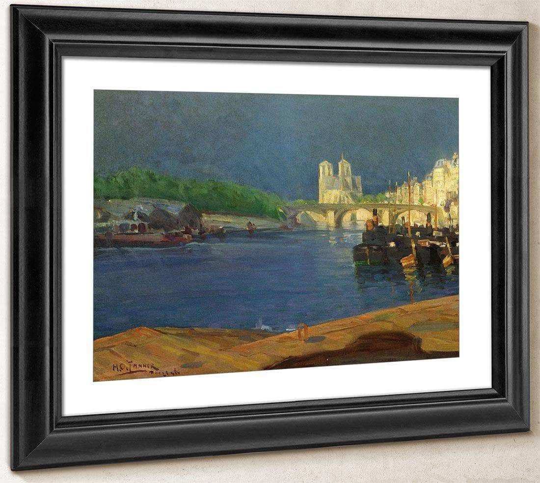 View Of The Seine Looking Toward Notre Dame By Henry Ossawa Tanner Fine Art Print