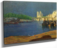 View Of The Seine Looking Toward Notre Dame By Henry Ossawa Tanner Fine Art Print