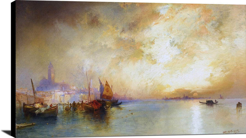 View Of Venice Painting Thomas Moran Canvas Art Fine Art Print