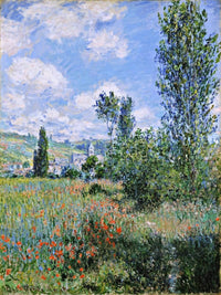 View Of Vetheuil Painting Claude Monet Canvas Art Fine Art Print
