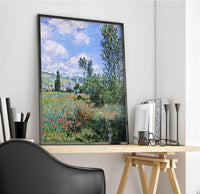 View Of Vetheuil Painting Claude Monet Canvas Art Fine Art Print