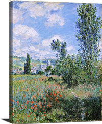 View Of Vetheuil Painting Claude Monet Canvas Art Fine Art Print