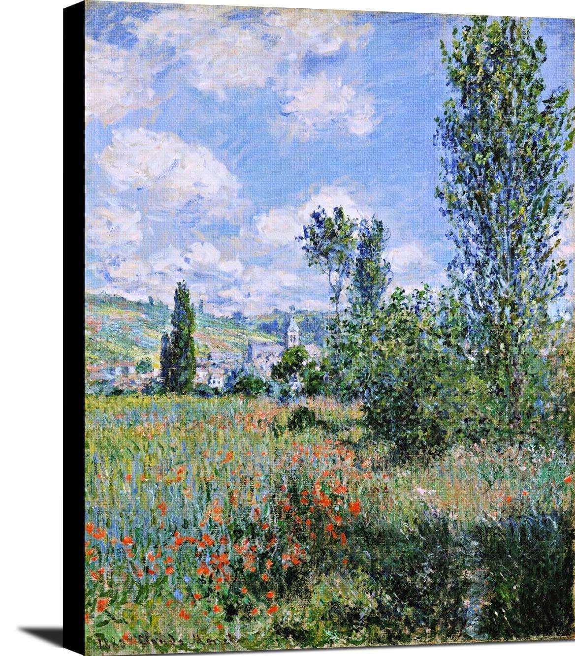 View Of Vetheuil Painting Claude Monet Canvas Art Fine Art Print