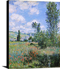View Of Vetheuil Painting Claude Monet Canvas Art Fine Art Print