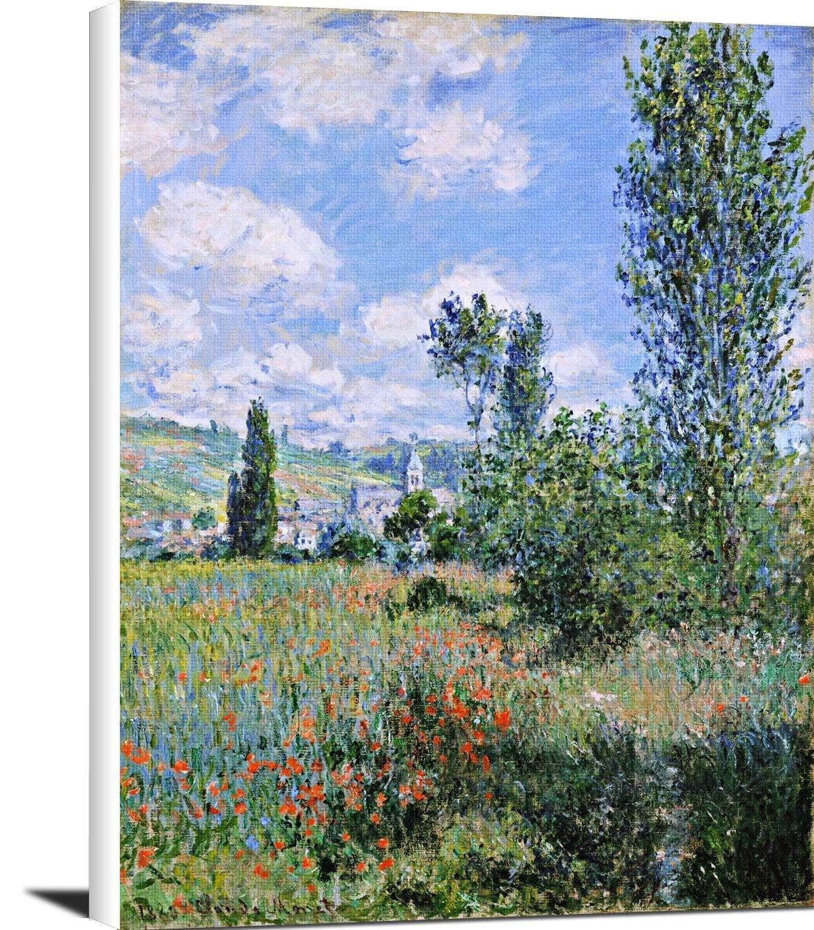 View Of Vetheuil Painting Claude Monet Canvas Art Fine Art Print