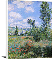 View Of Vetheuil Painting Claude Monet Canvas Art Fine Art Print
