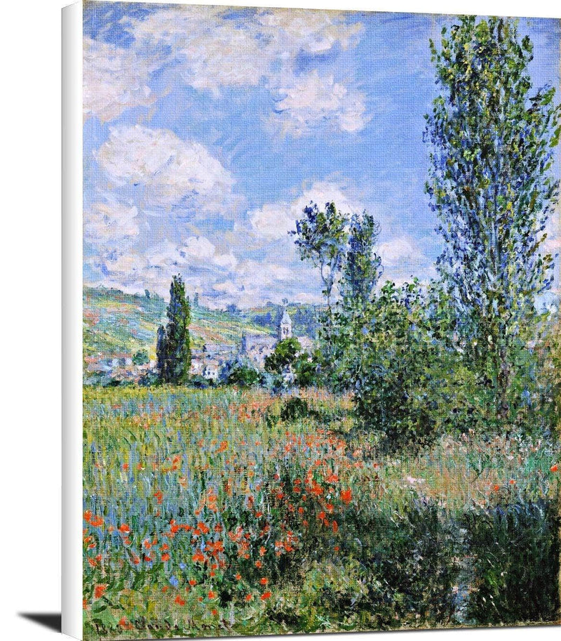 View Of Vetheuil Painting Claude Monet Canvas Art Fine Art Print